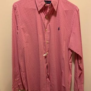 Ralph Lauren red and white button down